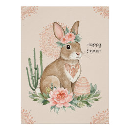 Póster Christian Easter Bunny Imintable Wall Art