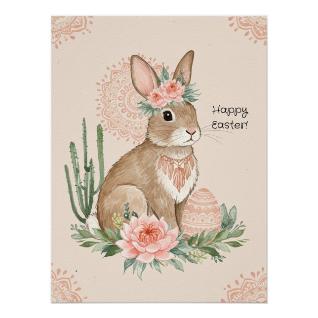 Póster Christian Easter Bunny Imintable Wall Art (Frente)