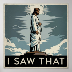 Poster Christian Jesus está te vigiando, Jesus, eu vi que