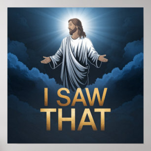 Poster Christian Jesus está te vigiando, Jesus, eu vi que