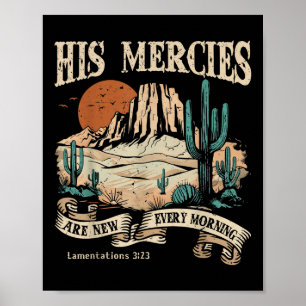 Poster Christian Jesus Os Compaixões Dele São Novos Todas