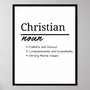 Poster Christian, Menino Personalizado Definição de Nome