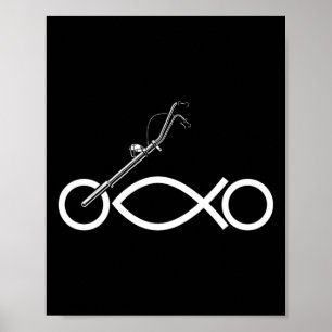 Poster Christian Motorcycle Biker Ichthus Faith