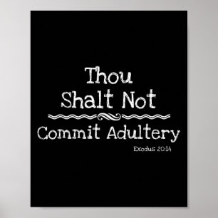 Poster Christian Novelty Shirt-dont Commit Adultery Bíbli