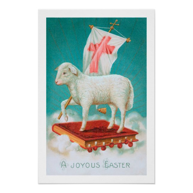 Póster Christian Paschal Lamb/Agnus Dei Páscoa (Frente)