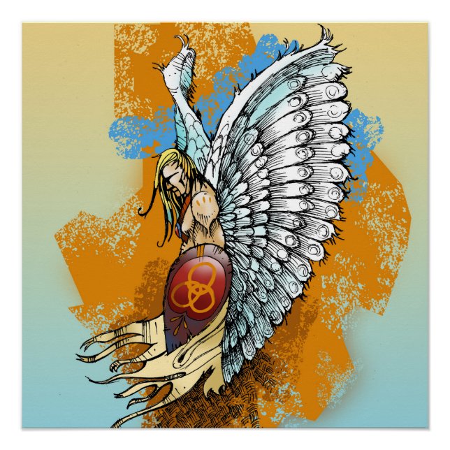Póster Christian Poster: Anjo Guerreiro (Frente)