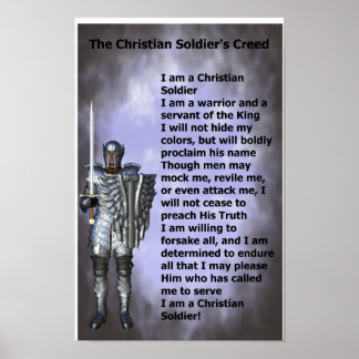 Poster Christian Soldiers Creed