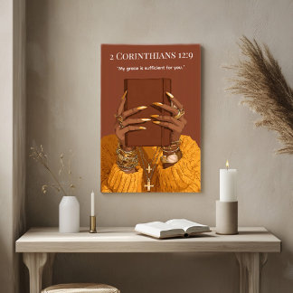Poster Christian Wall Art | Escritura de bíblia
