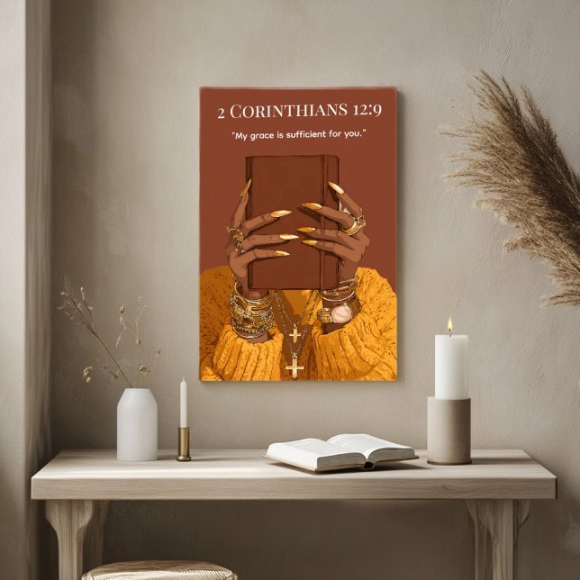 Poster Christian Wall Art | Escritura de bíblia (Criador carregado)