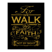 Christian We Walt by Faith Bíblia Verse Cote