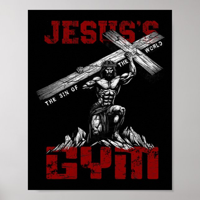 Poster Christian Workout Gym Bodybuilder Moti (Frente)