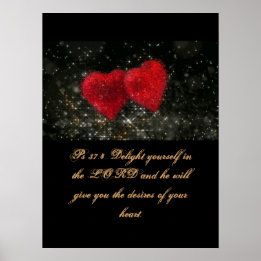 Póster Christianity Scripture Ps 37:4