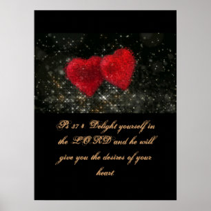 Póster Christianity Scripture Ps 37:4