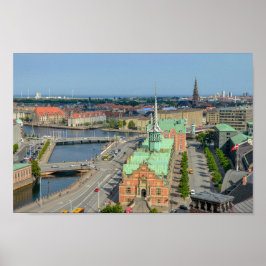 Poster Christiansborg Palace Tower View of Stock Exchange
