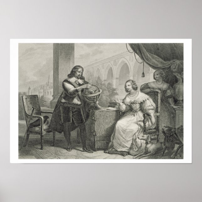 Poster Christina (1626-89) Rainha da Suecia, de uma série (Frente)