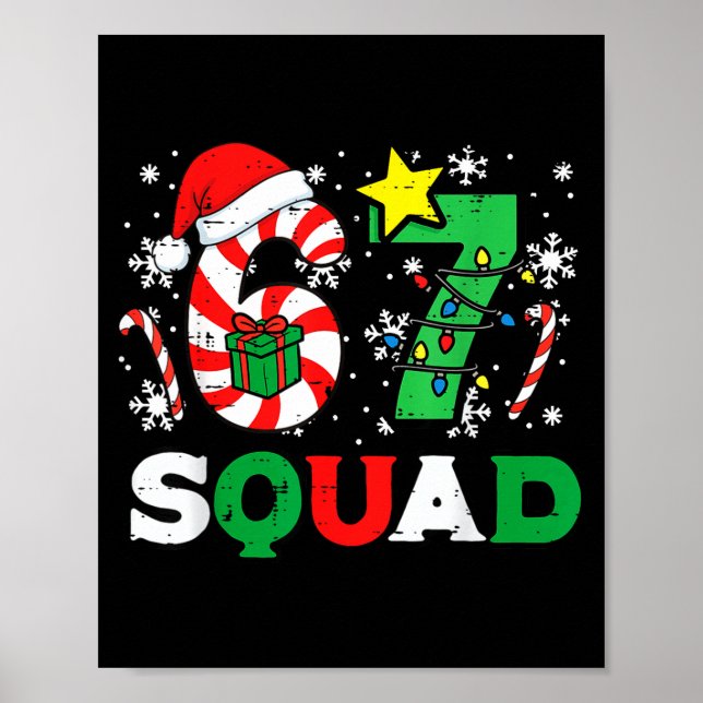 Poster Christmas 67 Squad 6 7 Meme Xmas Family Men Women  (Frente)