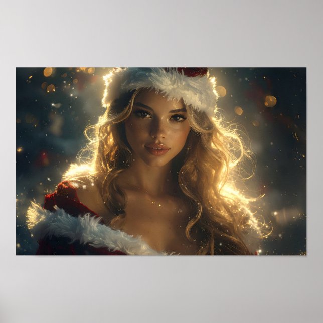 Poster CHRISTMAS AMOR COM Papais noeis lindos Angel (Frente)