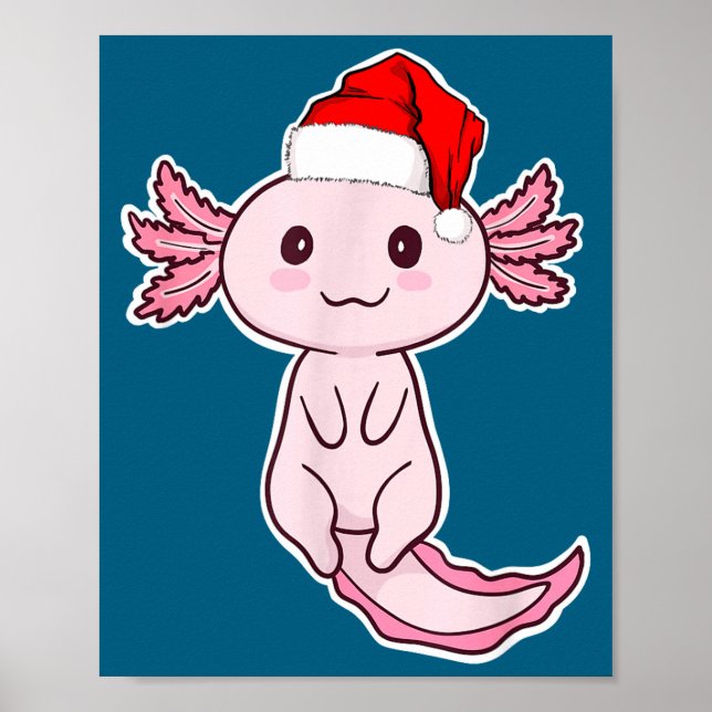 Poster Christmas Axolotl  (Frente)