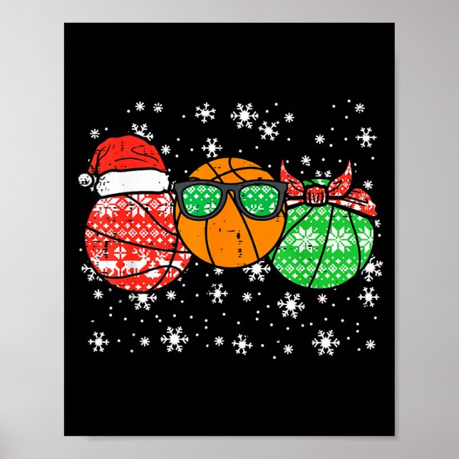 Poster Christmas Basket Santa Cute Xmas Srts Men Boys Kid (Frente)