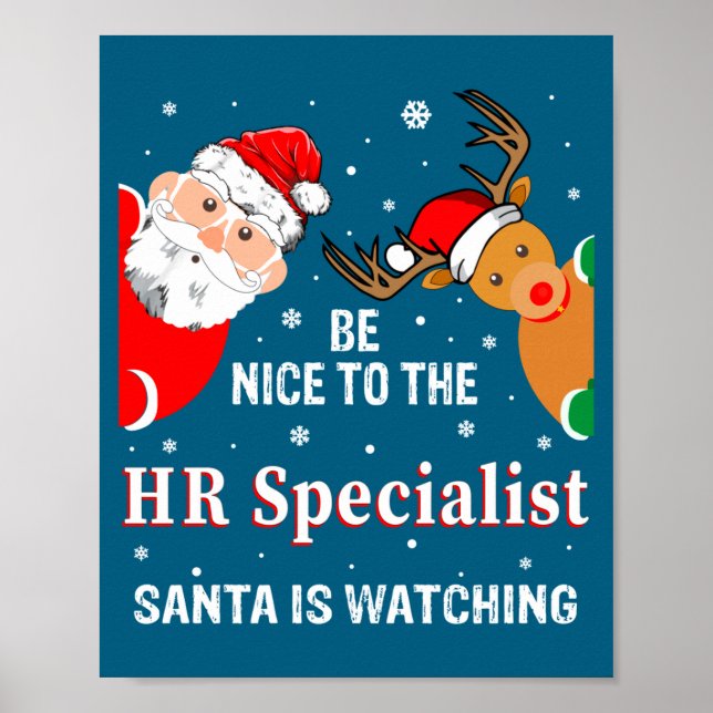 Poster Christmas Be Nice To The Hr Specialist Santa Long  (Frente)