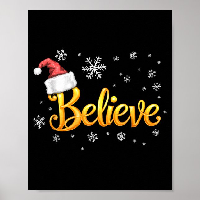 Poster Christmas Believe Santa Claus Believe Christmas  (Frente)
