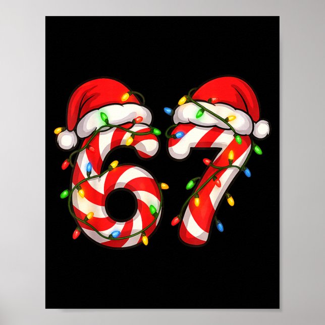 Poster Christmas Candy Cane Santa Xmas 67 Candy Youth Wom (Frente)