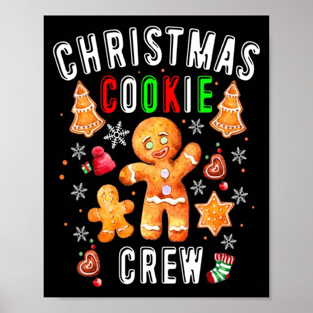 Poster Christmas Cookie Crew Baking Team New Xmas Bakers  (Frente)