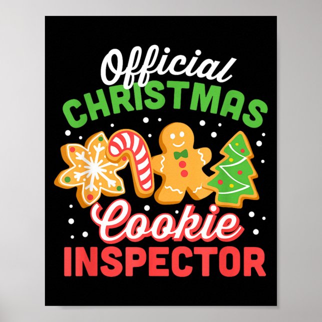 Poster Christmas Cookie Inspector Dad  (Frente)