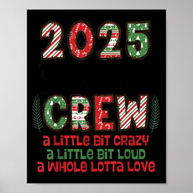 Poster Christmas Crew 2025 Family Christmas Matching Xmas (Frente)