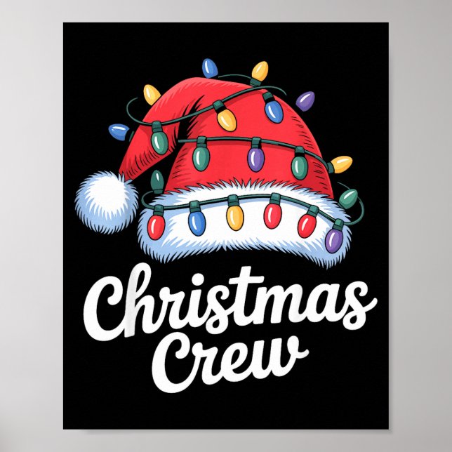 Poster Christmas Crew Matching Family Xmas Party Men Wome (Frente)