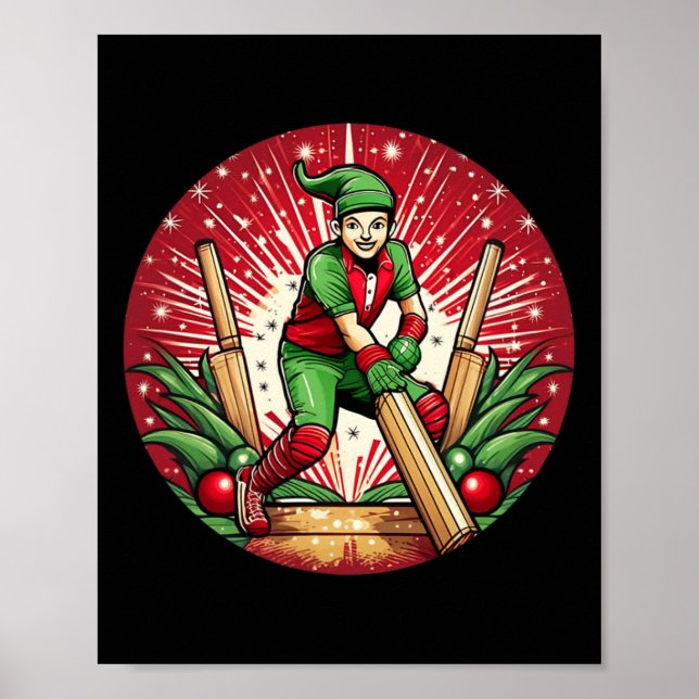 Poster Christmas Elf Cricket  (Frente)