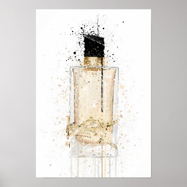 Poster Christmas Gift Fragrance Bottle 'Platinum Gold' (Frente)