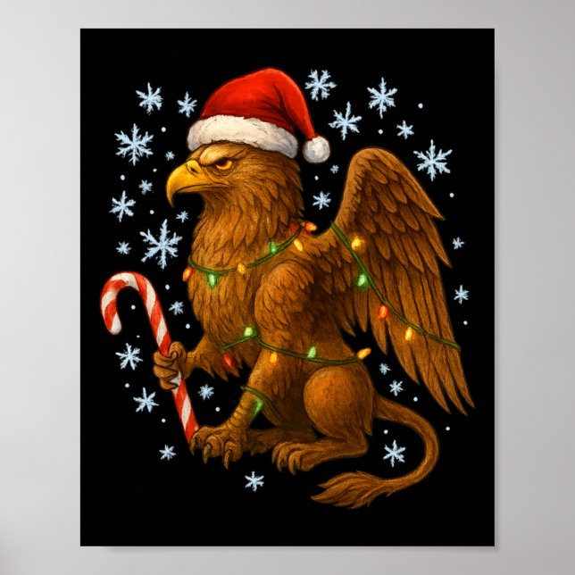 Poster Christmas Griffin Magic Mythical Holiday Srit Long (Frente)