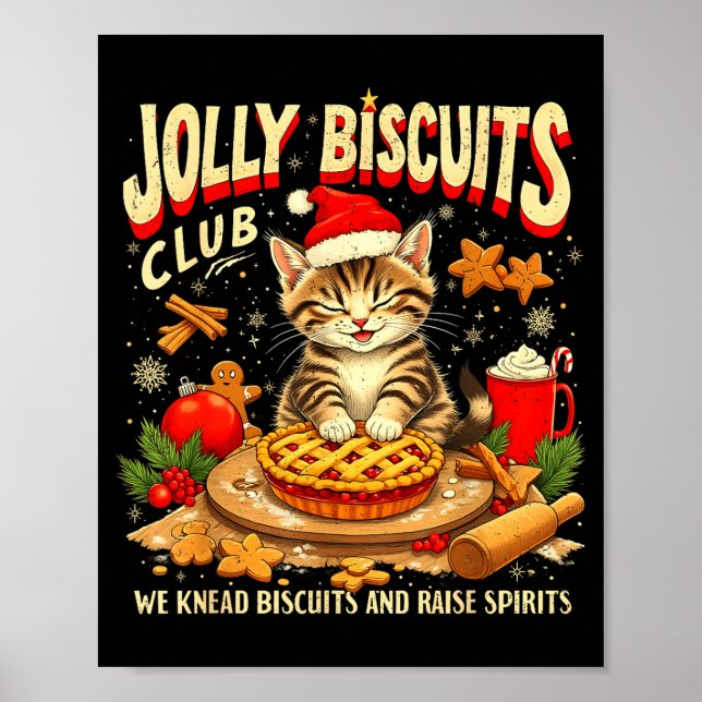Poster Christmas Jolly Biscuits Club Cute Cat Lovers Baki (Frente)