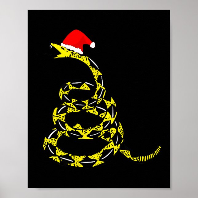 Poster Christmas Libertarian Gadsden Don't Tread Snake  (Frente)