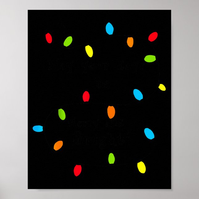 Poster Christmas Lights Fun Holiday Novelty Bulb Strands  (Frente)