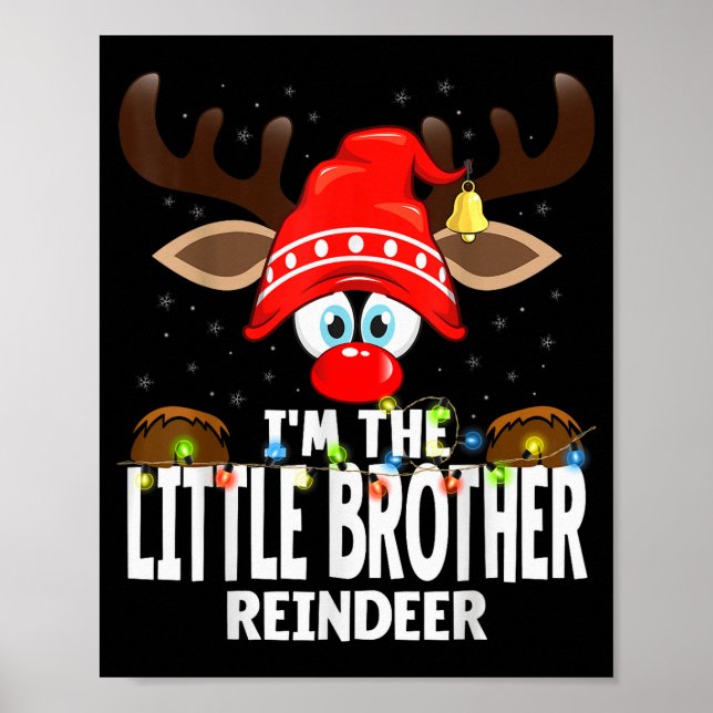 Poster Christmas Matching I'm The Little Brother Reindeer (Frente)