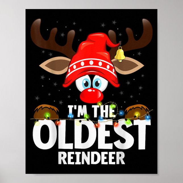 Poster Christmas Matching I'm The Oldest Reindeer  (Frente)