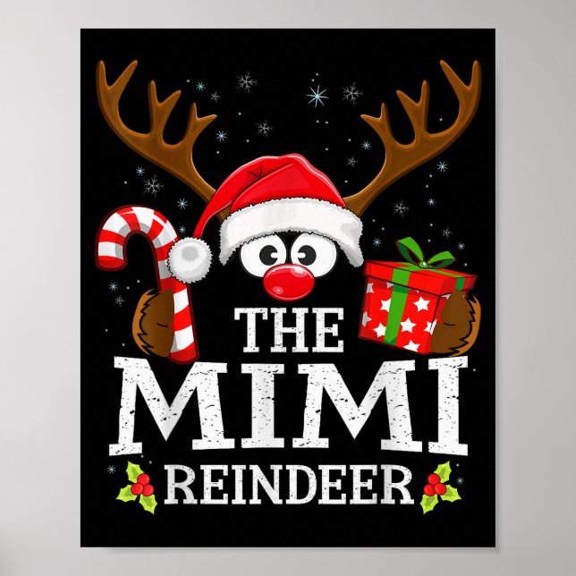 Poster Christmas Matching The Mimi Reindeer Family  (Frente)