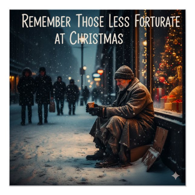 PÓSTER CHRISTMAS MEANING PICTURE REMEMBER THE POOR (Frente)