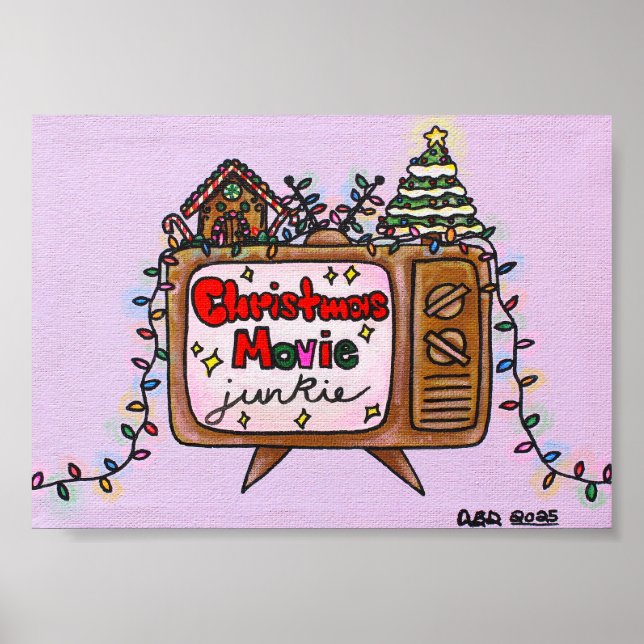 Poster Christmas Movie Junkie 2025 - 5x7 (Frente)