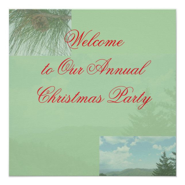 Póster Christmas Party Welcome Sign (Frente)