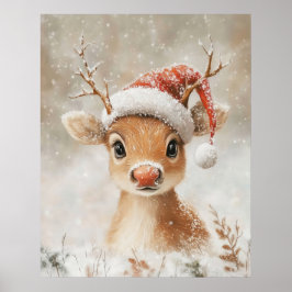 Poster Christmas Reindeer Wall Art