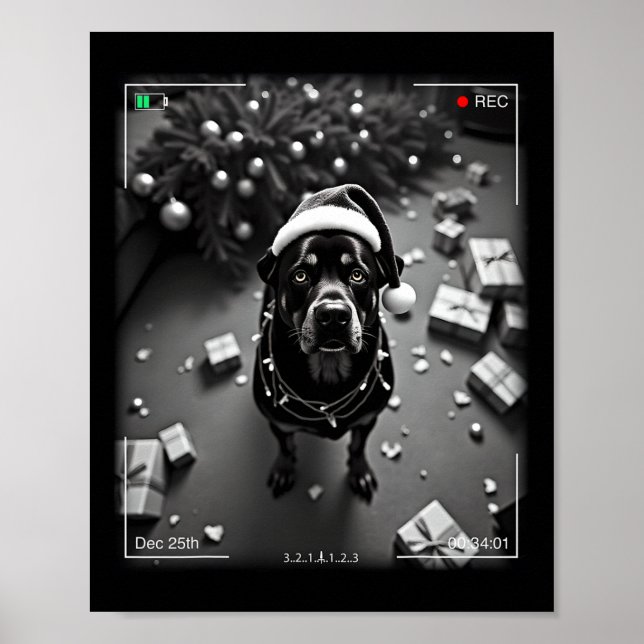 Poster Christmas Rottweiler Caught On Camera  (Frente)