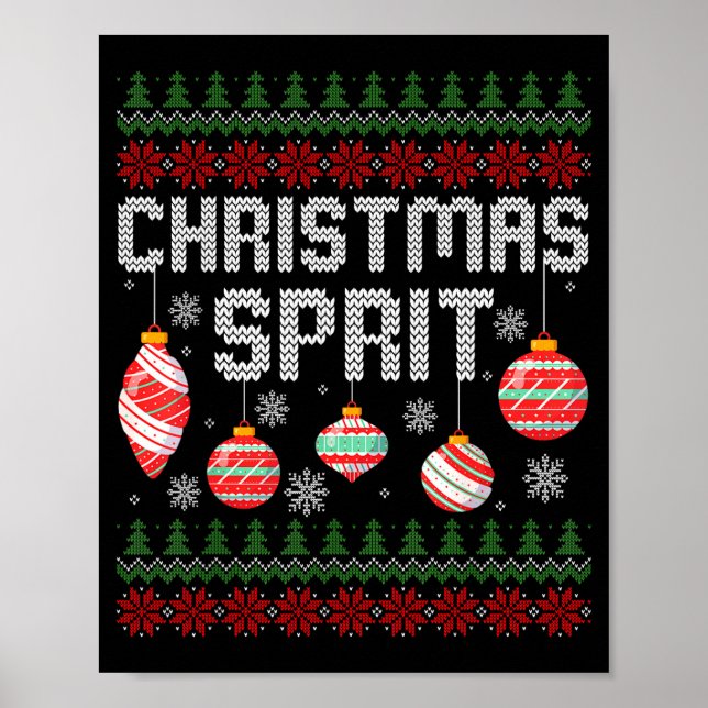 Poster Christmas Srit Matching Funny Couples Ugly Sweater (Frente)