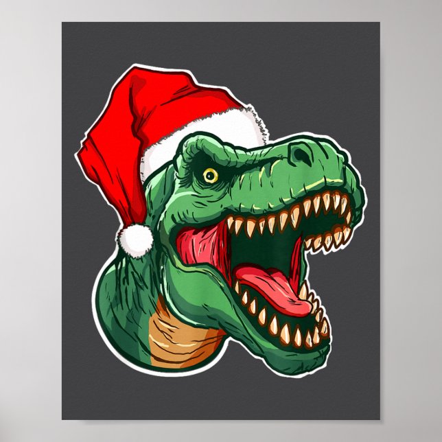 Poster Christmas T-rex  (Frente)