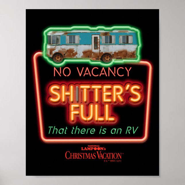 Poster Christmas Vacation Ters Full Neon Sign  (Frente)