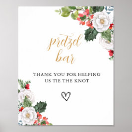 Poster Christmas Winter Pretzel Bar Bridal Shower Sign