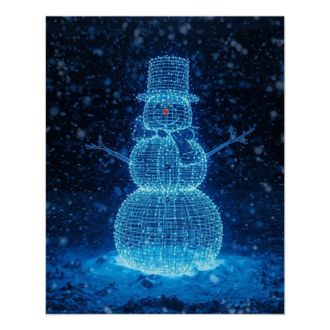 Póster Christmas Winter Snowman (Frente)