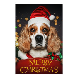 Póster Christmas with Cocker Spaniel